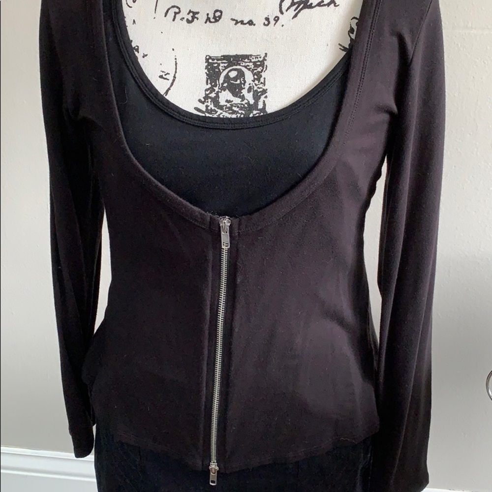 Jude Jersey Peplum Black Top